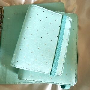 Mint Gold Polka Dot kikki.K set of 3 planners
